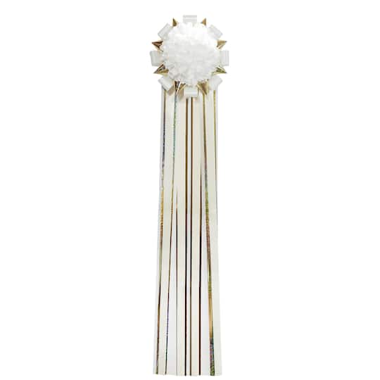 42" White & Gold Single Homecoming Mum by Celebrate It™
